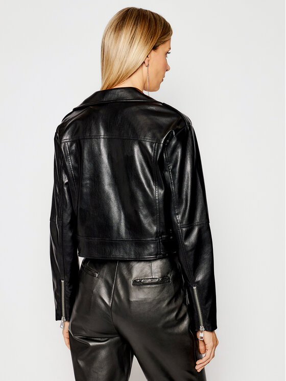 Calvin Klein Jeans Geacă din imitație de piele J20J215652 Negru Regular Fit  • Modivo.ro