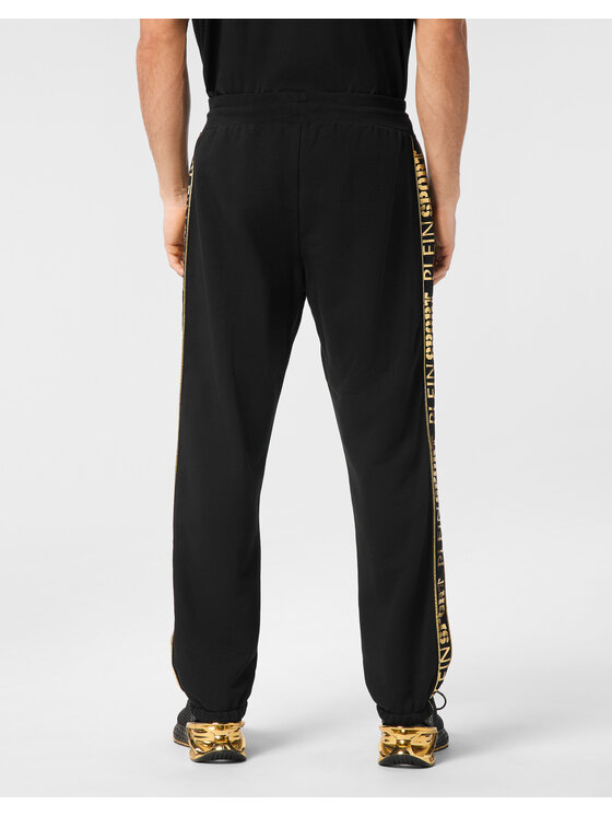 Plein Sport Plein Sport Donji dio trenerke PAEC MJT2602 STE003N Crna Regular Fit