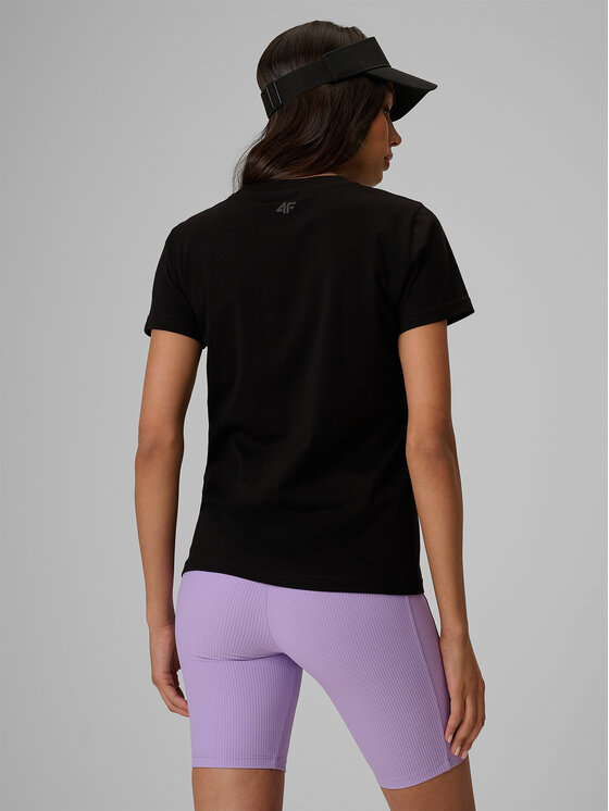 4F 4F T-Shirt TROPIC ORCHID Czarny Regular Fit
