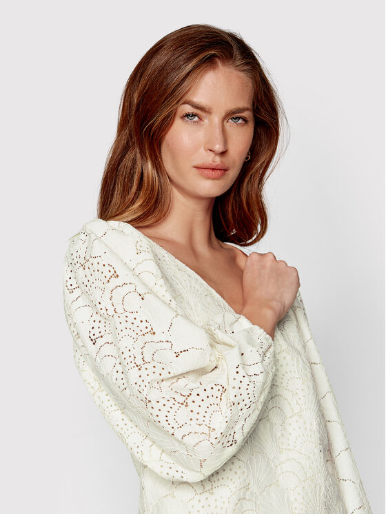 Samsøe Samsøe Samsøe Samsøe Vasaras kleita Anain F22200158 Balts Regular Fit