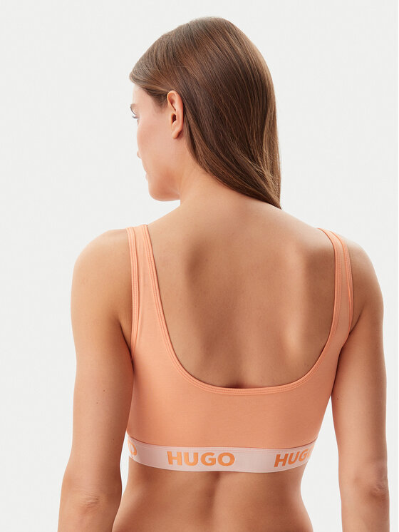 HUGO HUGO Biustonosz top Sporty Logo 50469631 Pomarańczowy