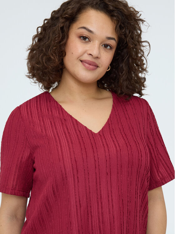 Fiorella Rubino Fiorella Rubino T-shirt G07GL009025N026 Bordeaux Boxy Fit