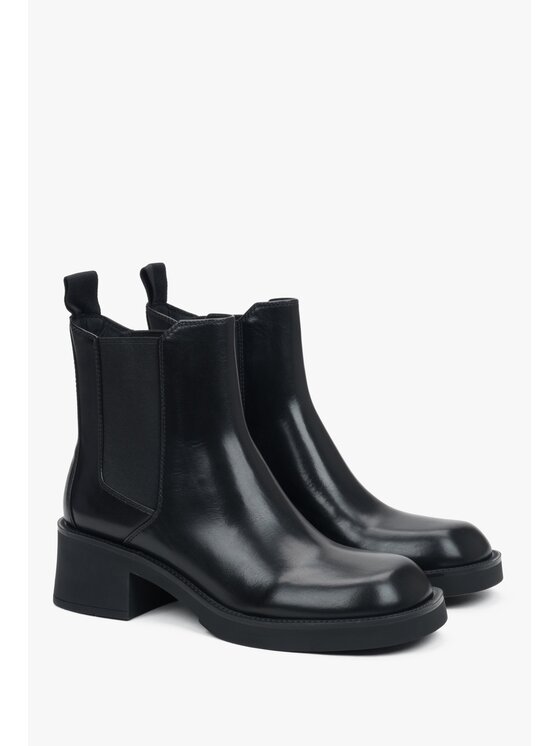 Estro Estro Μποτάκια με λάστιχο ER00116519 Μαύρο