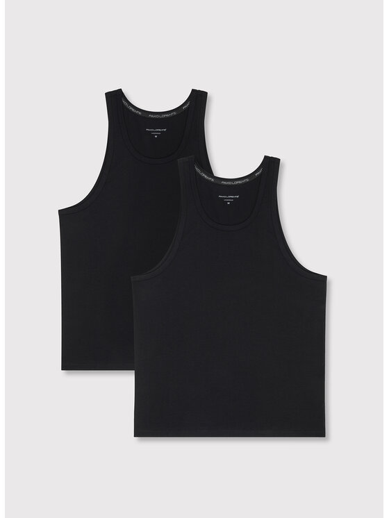 Pako Lorente Pako Lorente Komplet tank topów U000B-TT-003 Czarny Slim Fit