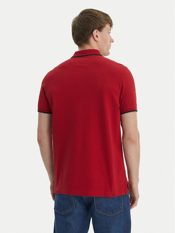 Tommy Hilfiger Tommy Hilfiger Polo Pique MW0MW42750 Czerwony Regular Fit