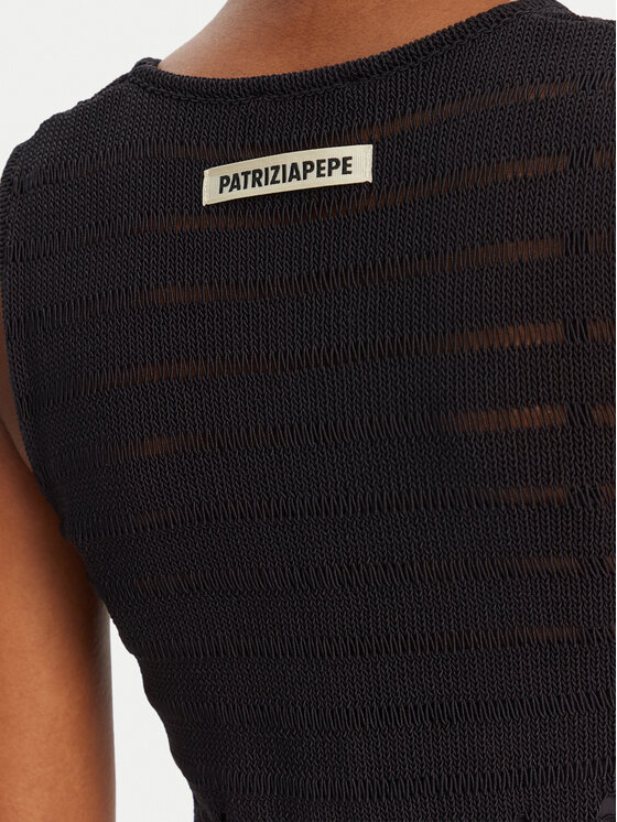 Patrizia Pepe Patrizia Pepe Džemper haljina 2A2916/K260-K103 Crna Regular Fit