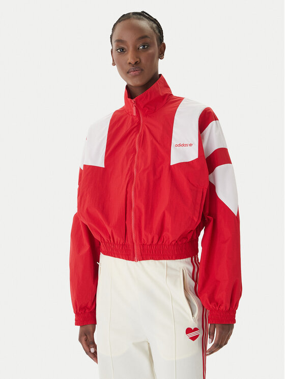 adidas adidas Суитшърт Blocked Washed KD8788 Червен Oversize