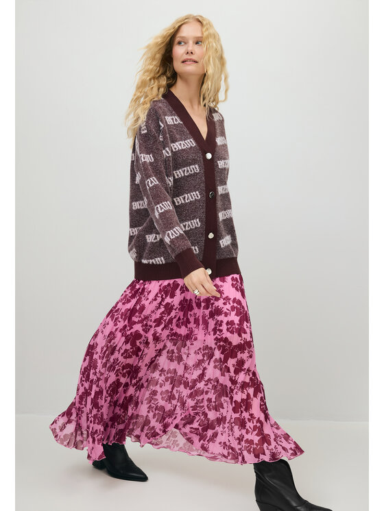 BIZUU BIZUU Mini sukně MINA FLORAL SKIRT Růžová Standard Fit