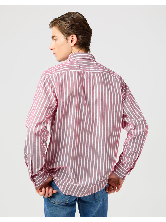 Wrangler Wrangler Koszula ONE POCKET SHIRT Czerwony Regular Fit