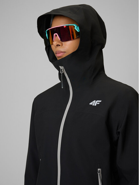 4F 4F Kurtka outdoor TREKKING Czarny Regular Fit