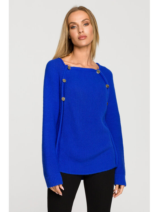 Made of Emotion Made of Emotion Sweter M712 Niebieski