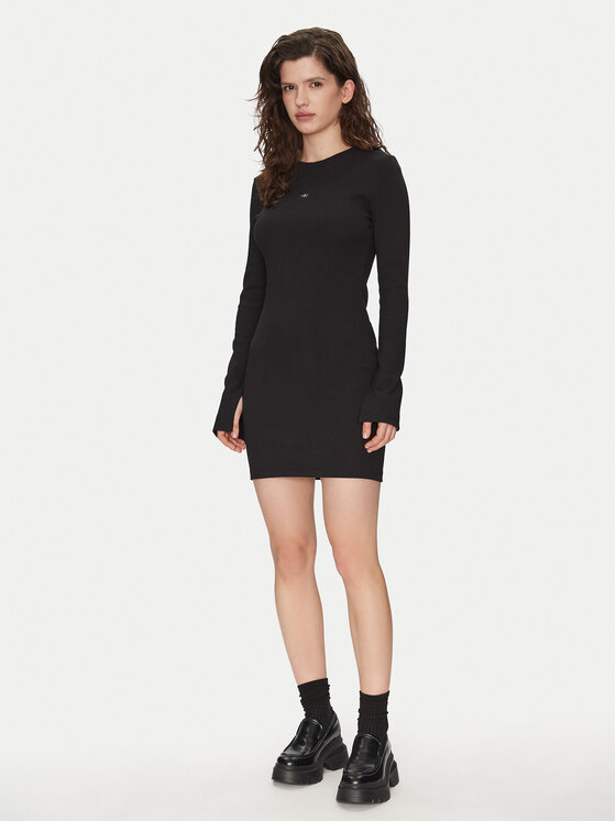 Calvin Klein Jeans Calvin Klein Jeans Ежедневна рокля J20J225112 Черен Slim Fit