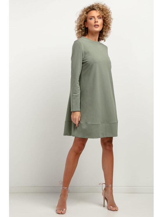 Tessita Tessita Sukienka codzienna T378 Zielony A-Line Fit