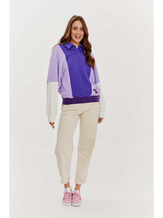 NAOKO NAOKO Mikina Mystic Plum Fialová Regular Fit