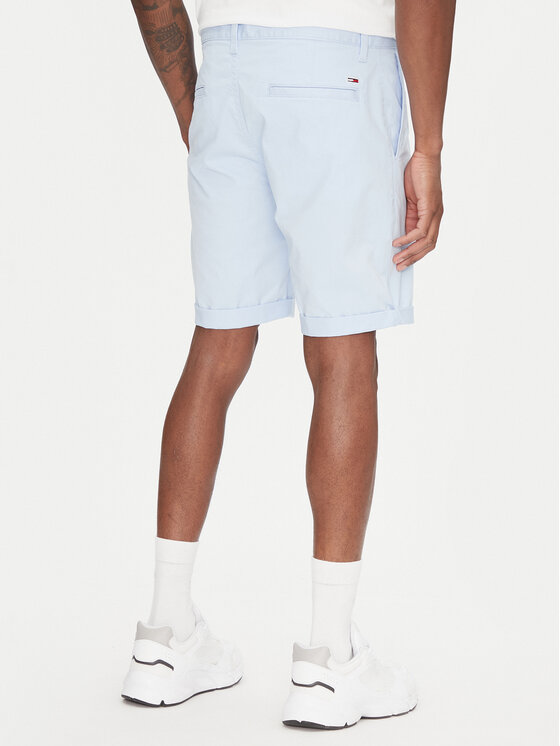 Tommy Jeans Tommy Jeans Bavlnené šortky Scanton DM0DM21950 Modrá Slim Fit