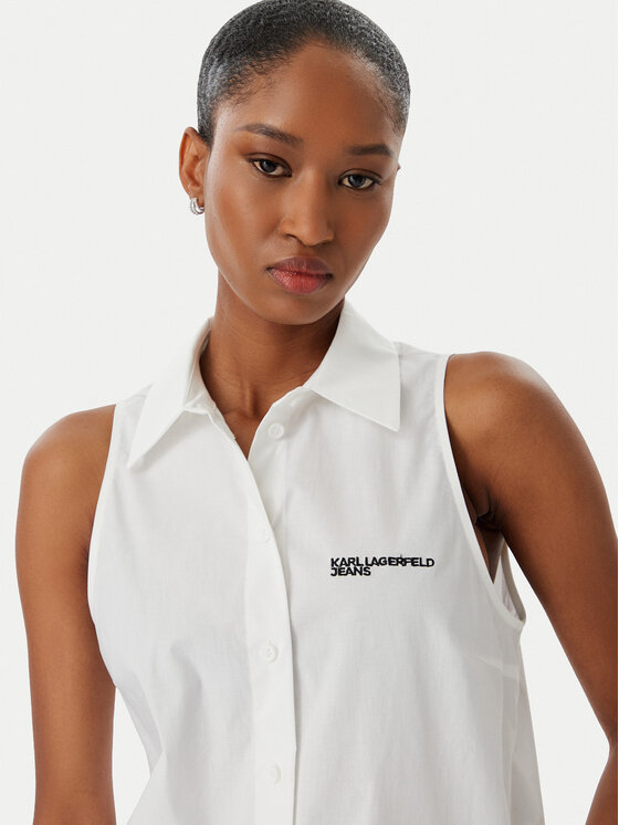 Karl Lagerfeld Jeans Karl Lagerfeld Jeans Telovnik B2W11020 Bela Regular Fit