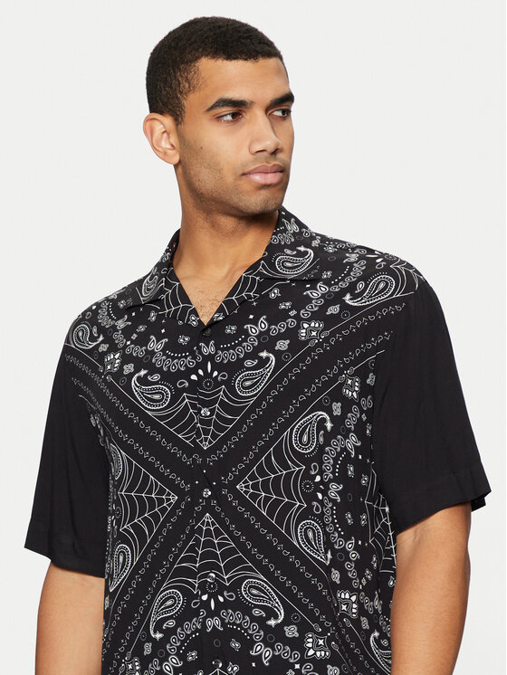 HUGO HUGO Ing Espino 50534252 Fekete Oversize