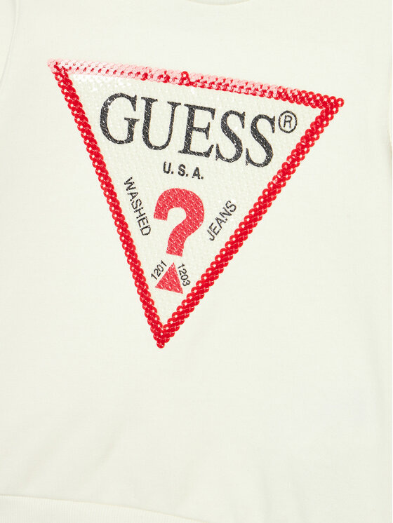 Guess Guess Majica dugih rukava K4YQ10 KA6R3 Écru Regular Fit