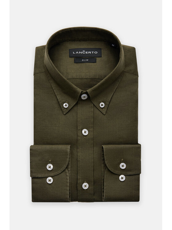 Lancerto Lancerto Koszula Eloise KO073124000018 Zielony Slim Fit