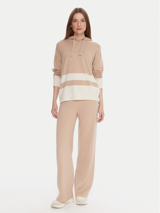 United Colors Of Benetton United Colors Of Benetton Pletene hlače 102HDF00Z Bež Wide Leg