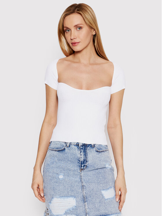 Blusa Julietta BLK003 Bianco Slim Fit