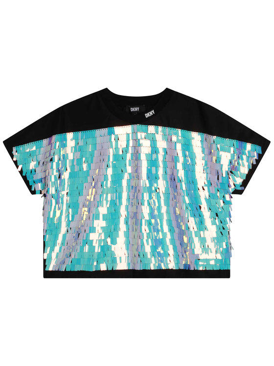 DKNY DKNY Тишърт D35S89 D Черен Regular Fit
