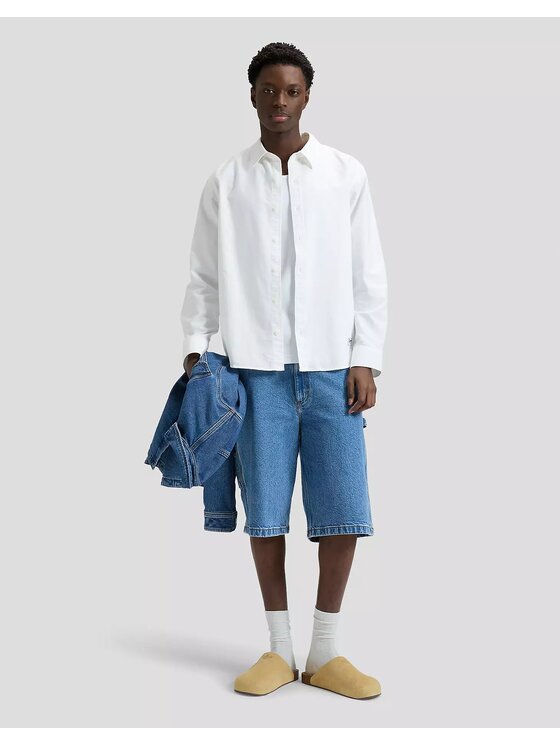 Lee Lee Szorty jeansowe CARPENTER SKATER SHORT Niebieski Loose Fit