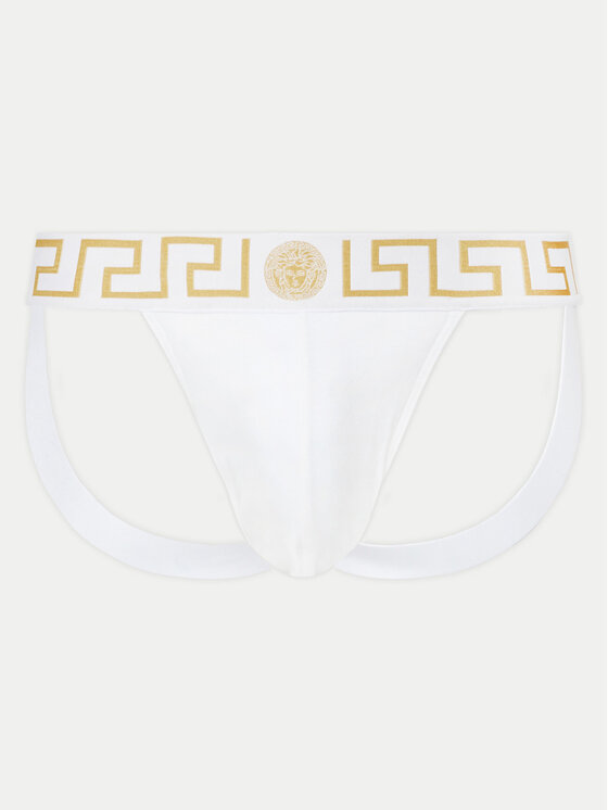 Férfi Jockstrap alsónadrág Versace, Méret: M, Fehér, AUU01017 1A10011