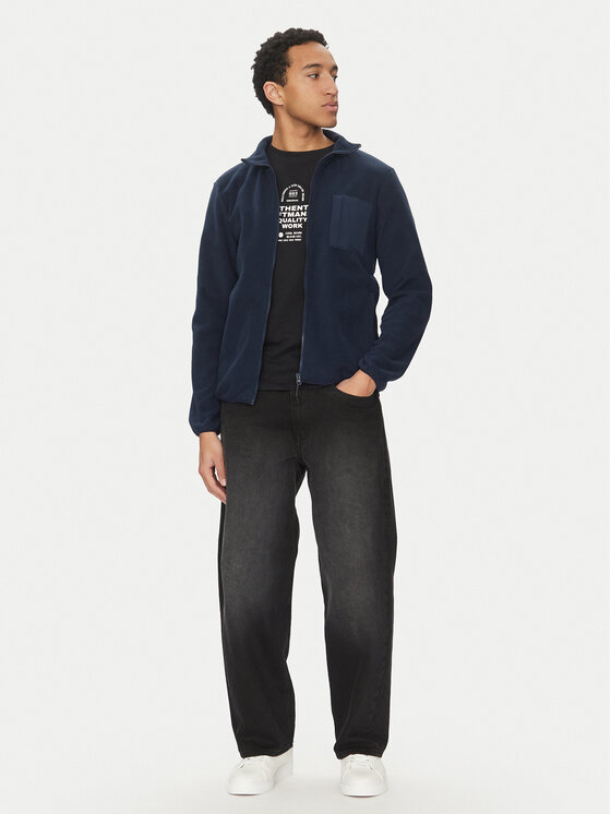 Blend Blend Polár kabát 20717849 Sötétkék Regular Fit