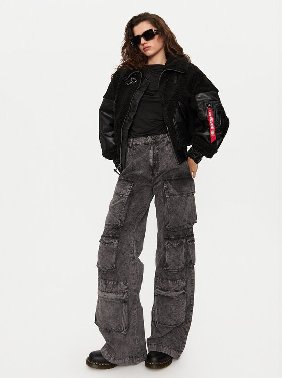 Alpha Industries Alpha Industries Μπόμπερ μπουφάν 148001 Μαύρο Relaxed Fit