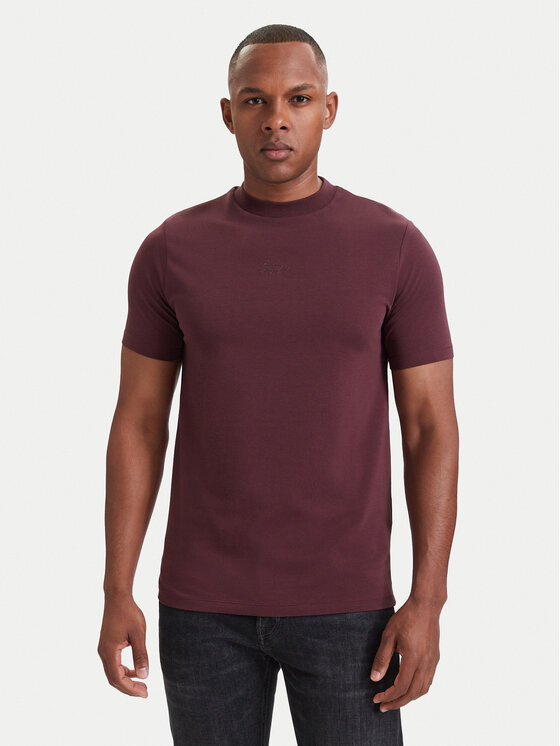 KARL LAGERFELD KARL LAGERFELD T-Shirt 755040 564235 Bordowy Regular Fit