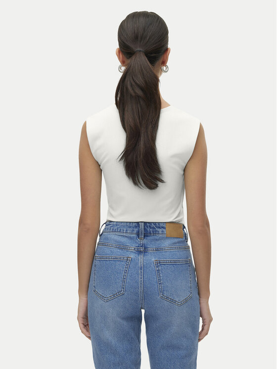 Vero Moda Vero Moda Marškinėliai Million 10312751 Balta Slim Fit