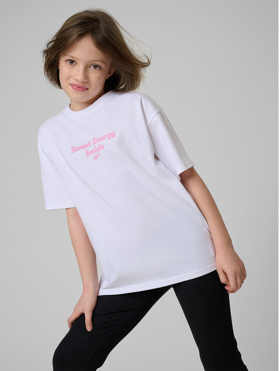 4F 4F T-Shirt JELLIFICATION Biały Loose Fit