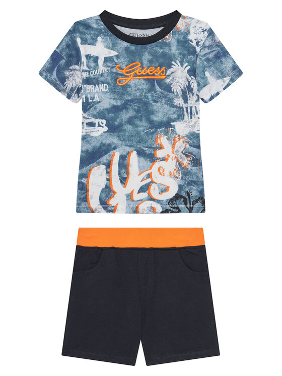 Guess Guess Set tricou și pantaloni scurți N5GG11 K8HM4 Colorat Regular Fit