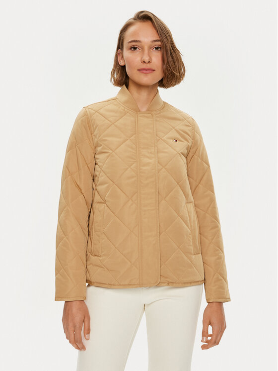 Tommy Hilfiger Tommy Hilfiger Bunda pro přechodné období WW0WW42376 Béžová Regular Fit