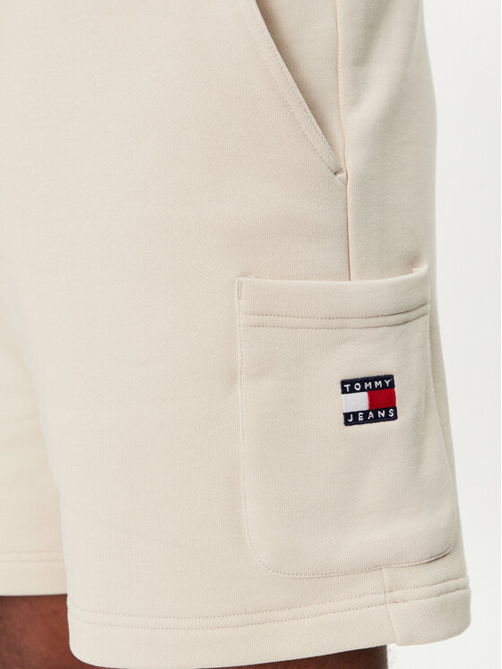 Tommy Jeans Tommy Jeans Sportske kratke hlače Badge DM0DM18479 Bež Regular Fit