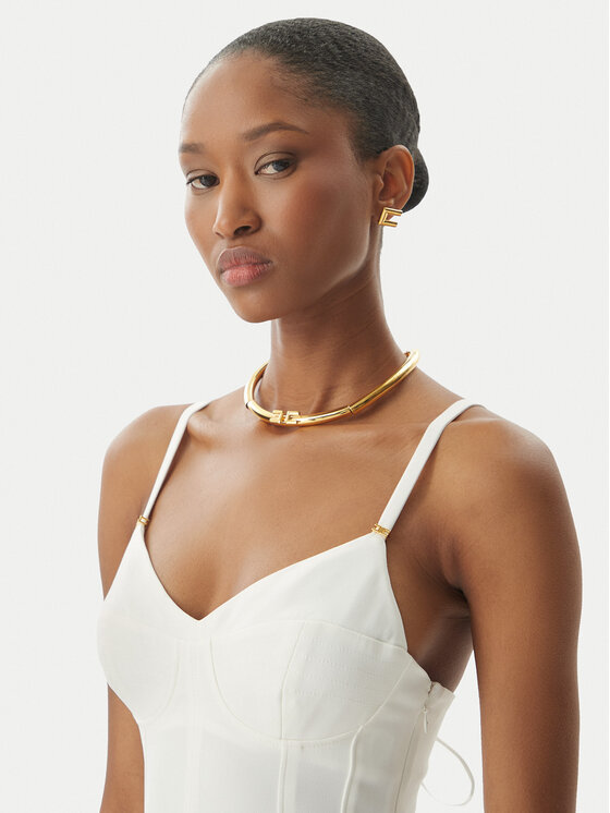 Elisabetta Franchi Elisabetta Franchi Koktejlové šaty AB74852E2 360 Biela Regular Fit