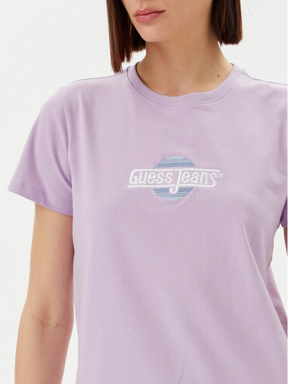 Guess Jeans Guess Jeans T-Shirt W5GI26 J1314 Fioletowy Regular Fit