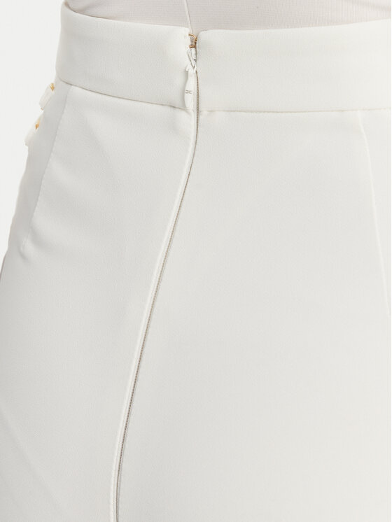 Elisabetta Franchi Elisabetta Franchi Auduma bikses PA-083-51E2 Balts Regular Fit