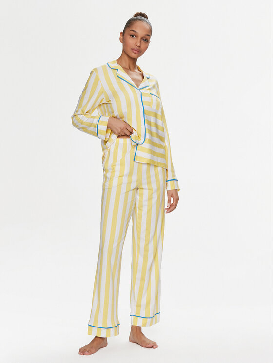 DKNY Pijama YI80003 Galben Regular Fit