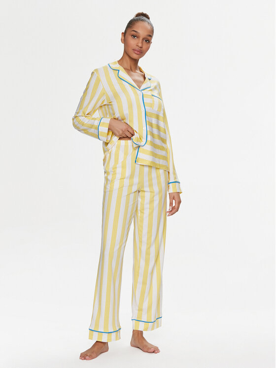 DKNY Pyjama YI80003 Jaune Regular Fit Modivo