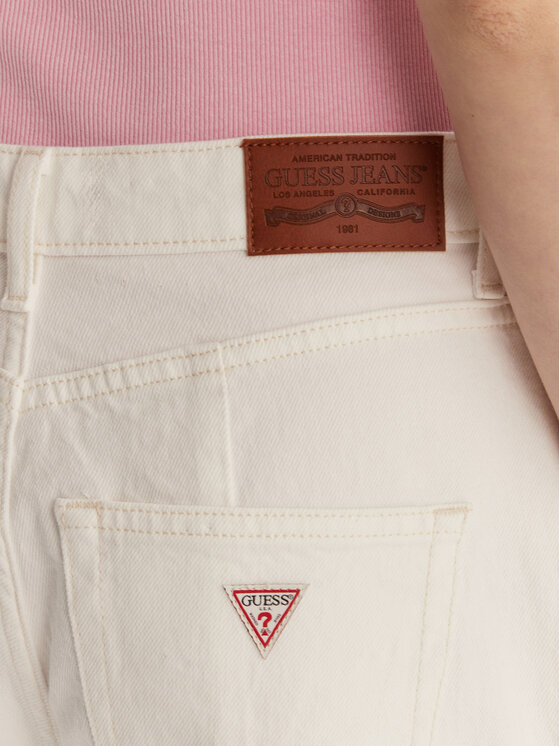 Guess Guess Džinsai W6RA1H D6521 Balta Wide Leg