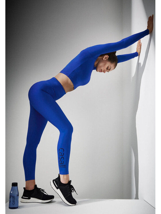 Casall Casall Legginsy Graphic High Waist Tights Niebieski Slim Fit