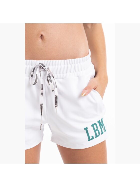 LaBellaMafia LaBellaMafia Szorty sportowe LABELLAMAFIA SHORTS CELTIC WHITE Biały Regular Fit