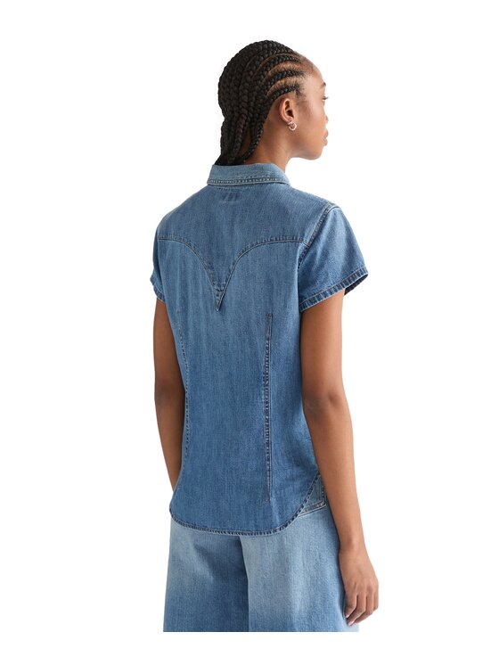 Wrangler Wrangler Koszula 112378113 Niebieski Regular Fit