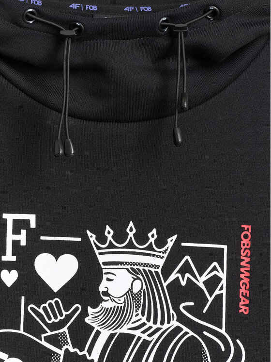 4F 4F Bluza FOB Czarny Loose Fit