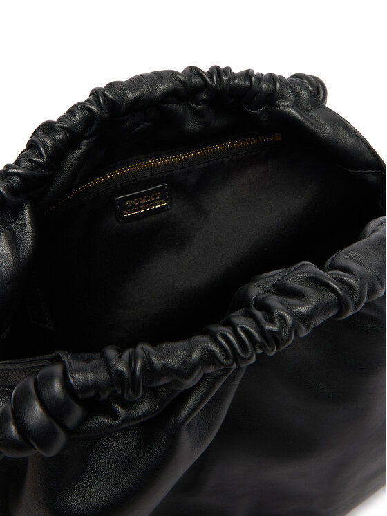 Tommy Hilfiger Tommy Hilfiger Дамска чанта Th Soft Leather Hobo AW0AW18376 Черен