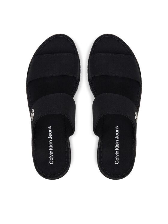 Calvin Klein Jeans Calvin Klein Jeans Εσπαντρίγιες Sporty Rope Mg Lth Webbing YW0YW01704 Μαύρο