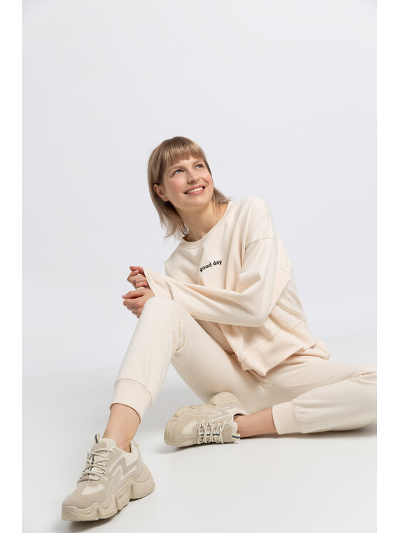 LaLupa LaLupa Spodnie piżamowe LA055 Biały Comfortable Fit