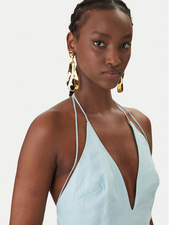 Bardot Bardot Kokteiļkleita Arletha Halter 59963DB3 Gaiši zils Regular Fit